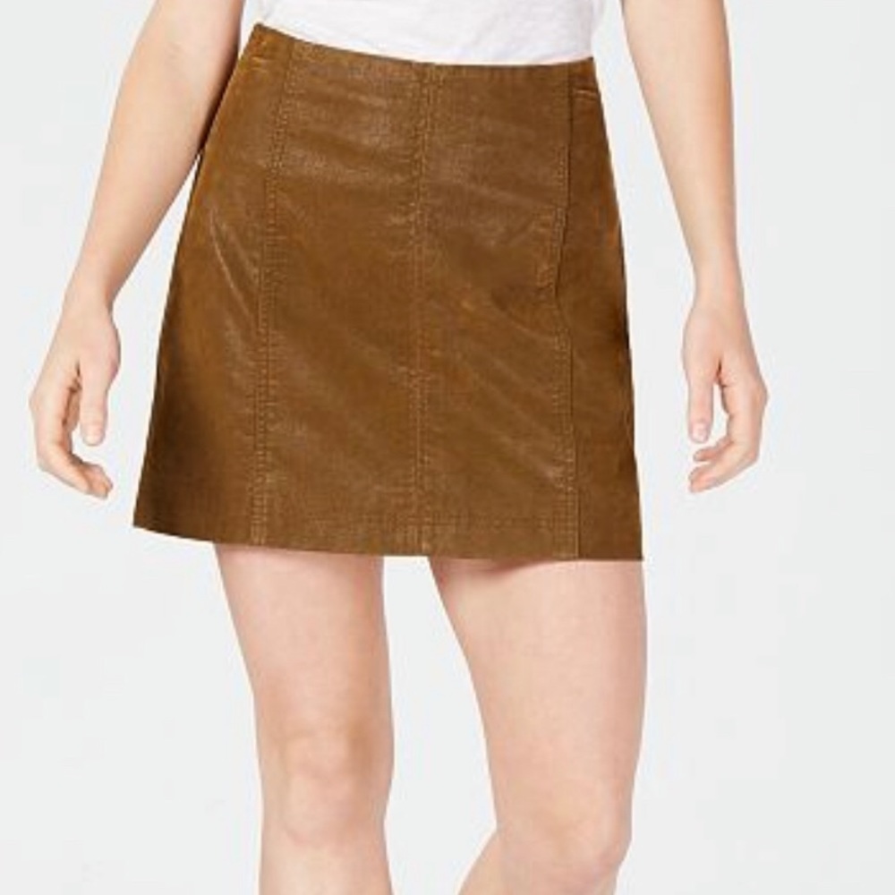 Free people femme faux-leather mini skirt